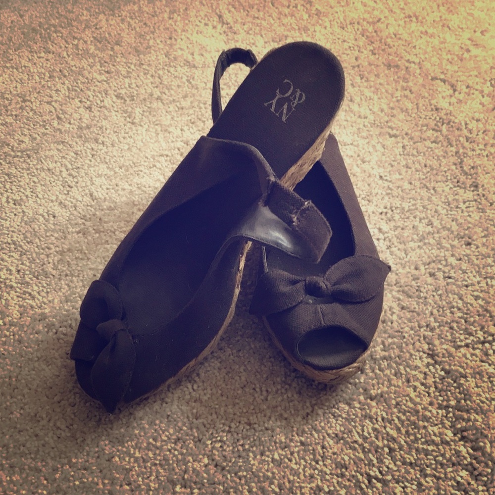 Brown wedge sandal!